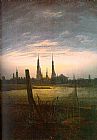City at Moonrise by Caspar David Friedrich